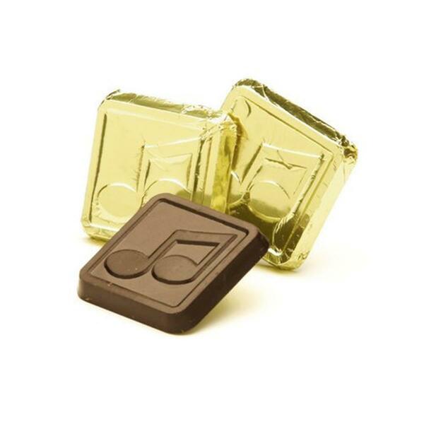 Chocolate Chocolate Music Note Squares-Dark - Pack of 250 302005